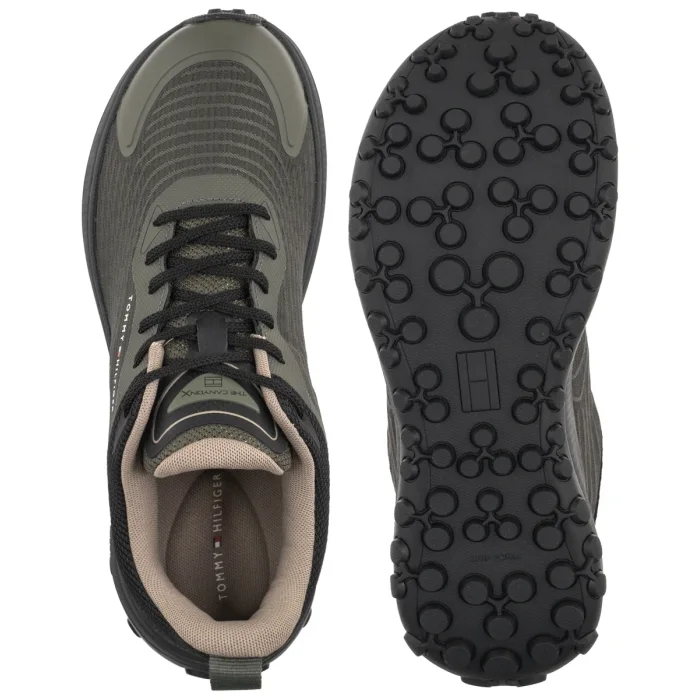 Sneakersy Tommy Hilfiger The Canyon X M Knit Runner Pewter Green FM0FM006067 MRH – zdjęcie 5