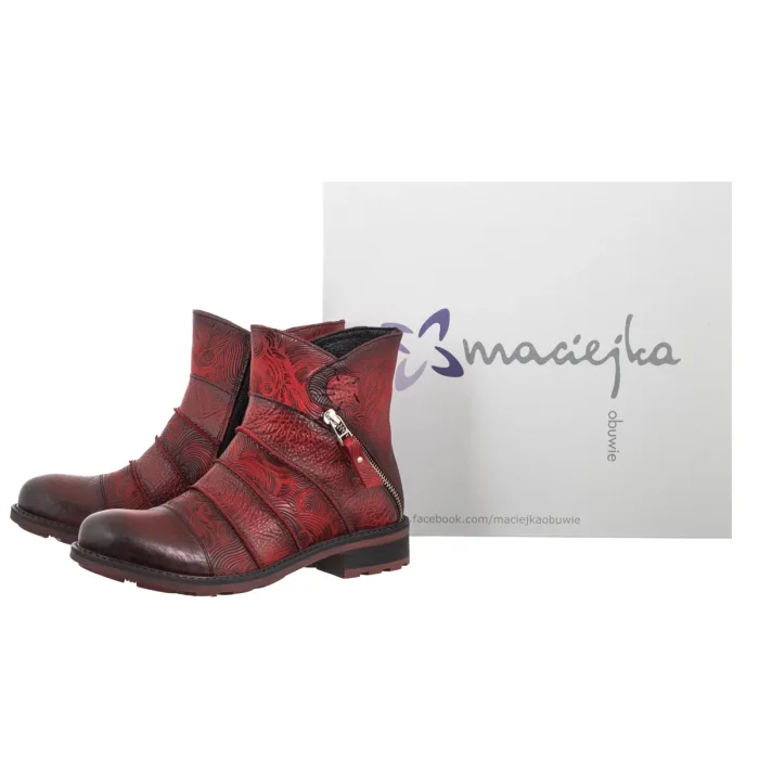 Botki Maciejka Czerwone 07610-08/00-8 – zdjęcie 6