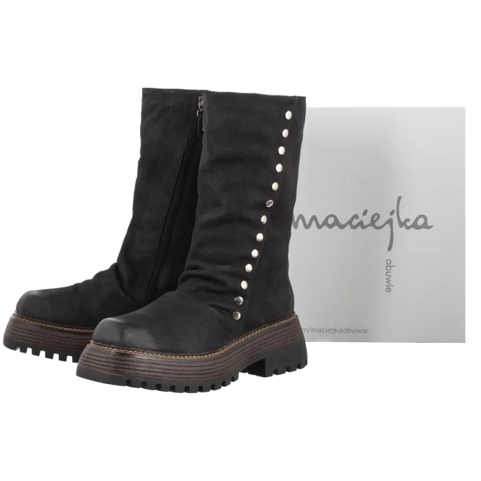 Kozaki Maciejka Czarne 07595-01/00-8 – zdjęcie 6