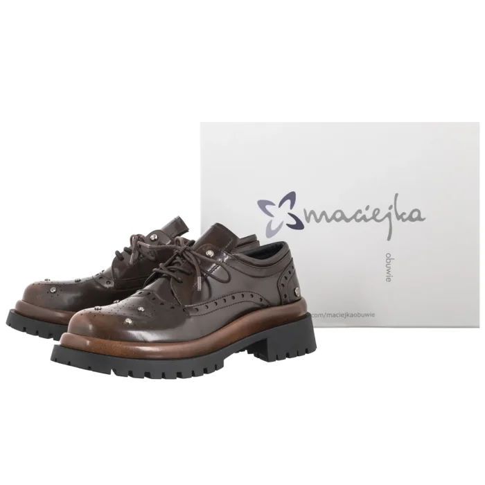 Półbuty Maciejka Brązowe K7725-02/00-1 – zdjęcie 6