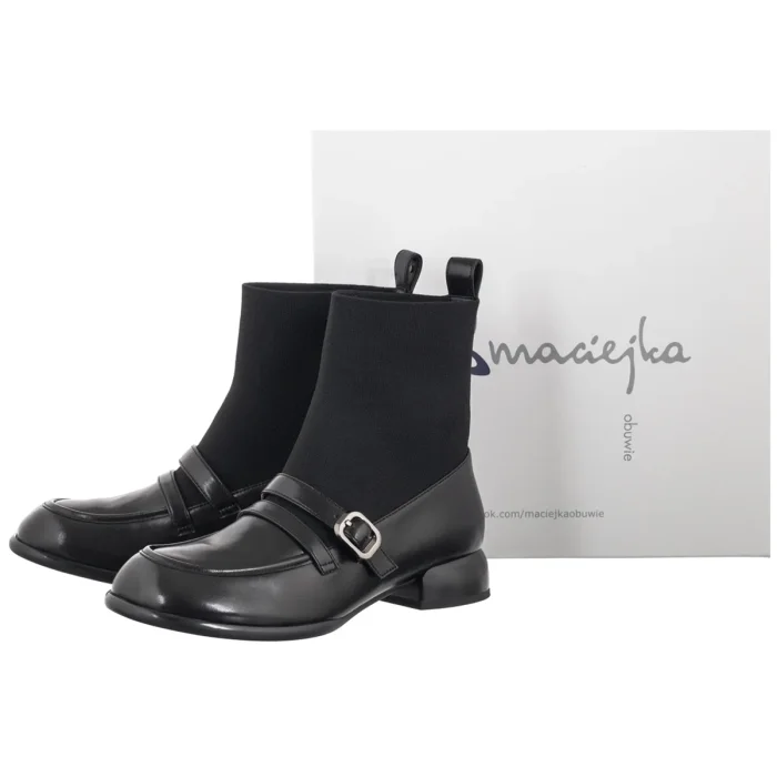 Botki Maciejka Czarne K7766-01/00-7 – zdjęcie 6