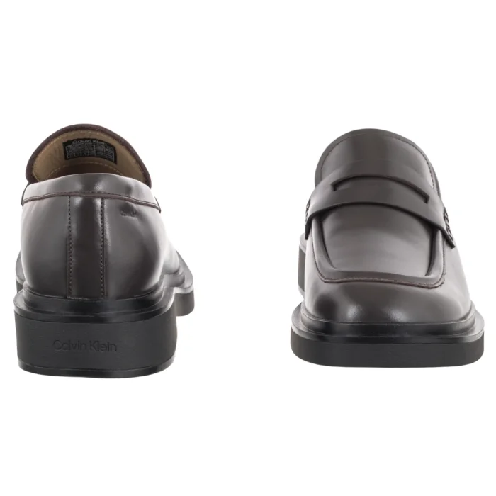 Mokasyny Calvin Klein Sq Rubber Band Loafer Wax Lth Turkish Coffee HM0HM02273 GE7 – zdjęcie 4
