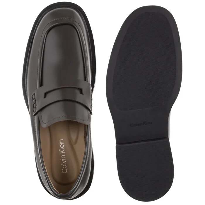 Mokasyny Calvin Klein Sq Rubber Band Loafer Wax Lth Turkish Coffee HM0HM02273 GE7 – zdjęcie 5