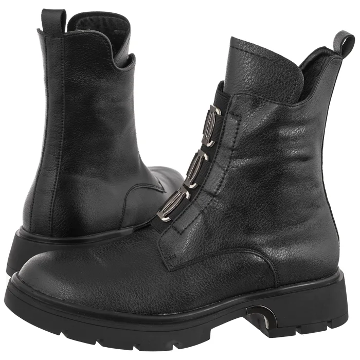 Botki Filippo Czarne DBT8015/26 BK – zdjęcie 1