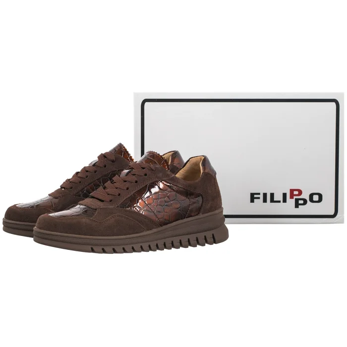 Sneakersy Filippo Brązowe DP8103/26 D BR – zdjęcie 6