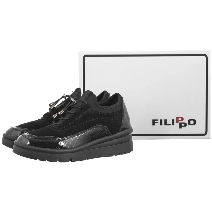 Półbuty Filippo Czarne DB8106/26 BK – zdjęcie 6
