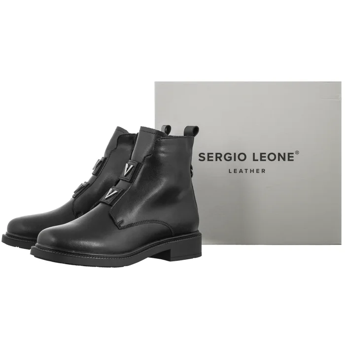 Botki Sergio Leone Czarne BT-37-S – zdjęcie 6