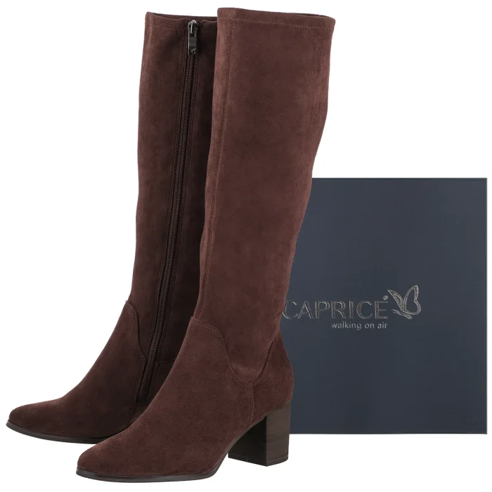 Kozaki Caprice Brązowe 9-25503-45 38A Brown Choco Stretch Vegan – zdjęcie 6