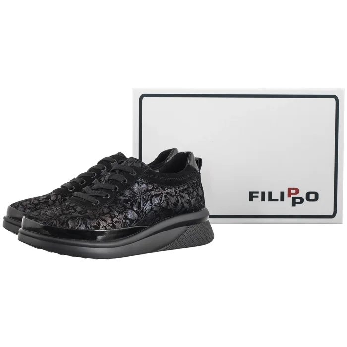 Półbuty Filippo Czarne DB8097/26 BK MLT – zdjęcie 6