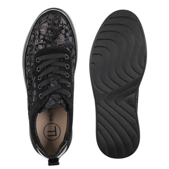 Półbuty Filippo Czarne DB8097/26 BK MLT – zdjęcie 5