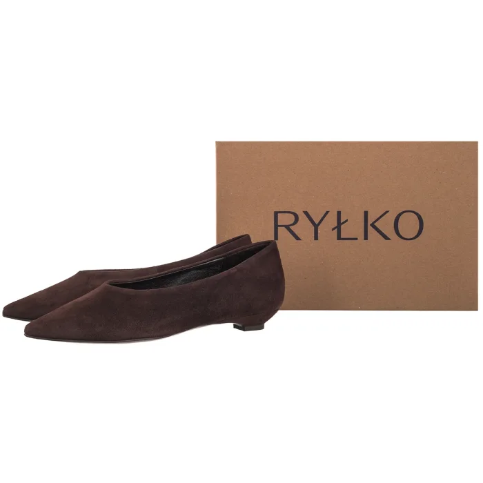 Baleriny Ryłko Brązowe Y1NS8___ _3TY – zdjęcie 6