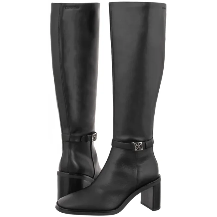 Kozaki Calvin Klein Block Heel High Boot Lth Hdw Triple Black HW0HW03178 0GJ – zdjęcie 1