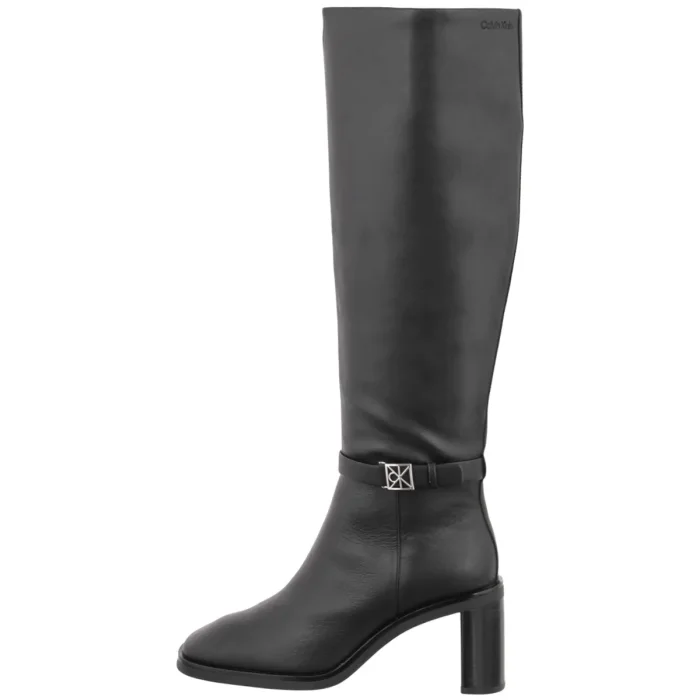 Kozaki Calvin Klein Block Heel High Boot Lth Hdw Triple Black HW0HW03178 0GJ – zdjęcie 2