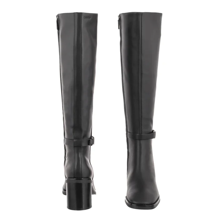 Kozaki Calvin Klein Block Heel High Boot Lth Hdw Triple Black HW0HW03178 0GJ – zdjęcie 4