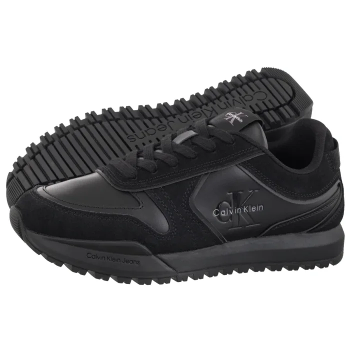 Sneakersy Calvin Klein Toothy Runner Irregular Lines Triple Black YM0YM01461 0GJ – zdjęcie 1