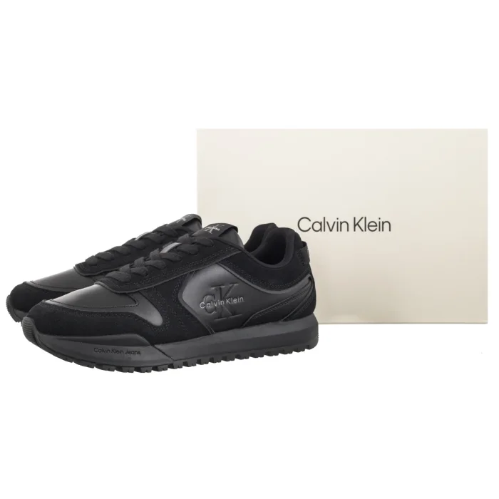 Sneakersy Calvin Klein Toothy Runner Irregular Lines Triple Black YM0YM01461 0GJ – zdjęcie 6