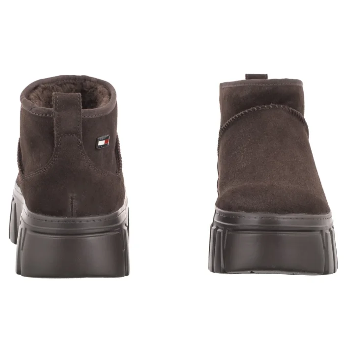 Śniegowce Tommy Hilfiger Tjw Suede Platform Boots WL Deep Brown EN0EN03158 GT3 – zdjęcie 4