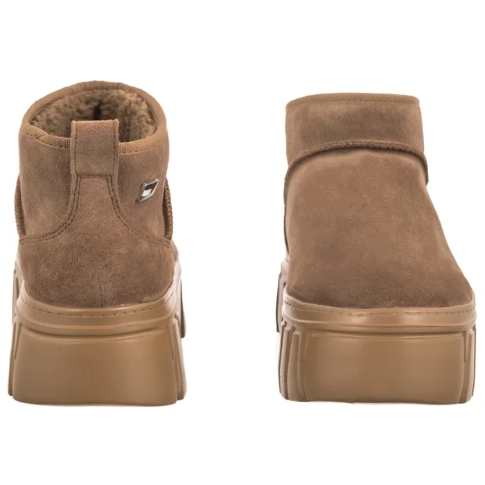 Śniegowce Tommy Hilfiger Tjw Suede Platform Boots WL Warm Khaki EN0EN03158 GWI – zdjęcie 4