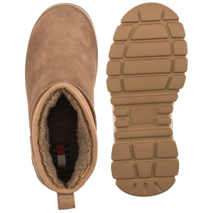 Śniegowce Tommy Hilfiger Tjw Suede Platform Boots WL Warm Khaki EN0EN03158 GWI – zdjęcie 5