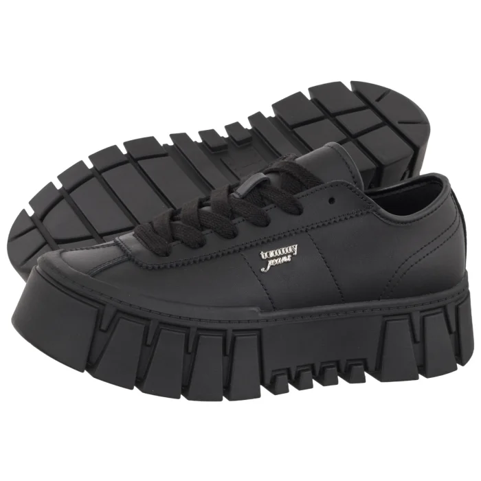 Sneakersy Tommy Hilfiger Tjw Platform Sneaker Leather LC Black EN0EN03165 BDS – zdjęcie 1