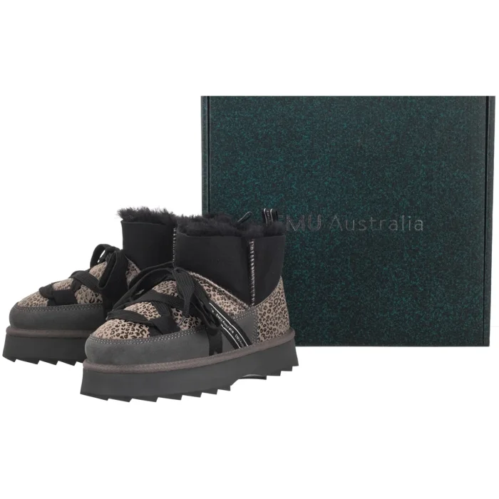 Śniegowce EMU Australia Blurred Micro Patchwork Leo Charcoal W13332 – zdjęcie 6