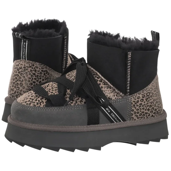 Śniegowce EMU Australia Blurred Micro Patchwork Leo Charcoal W13332 – zdjęcie 1