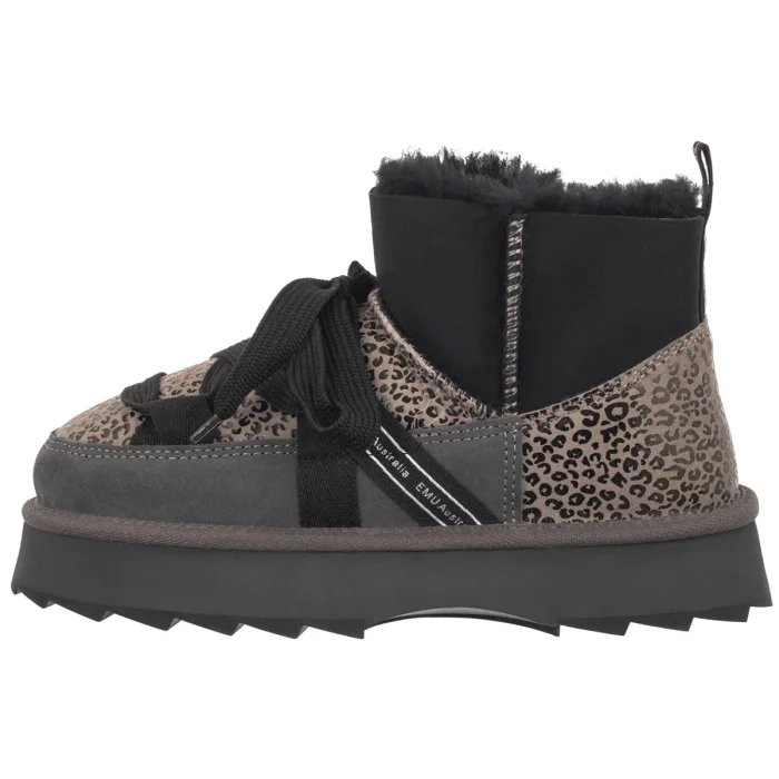 Śniegowce EMU Australia Blurred Micro Patchwork Leo Charcoal W13332 – zdjęcie 2