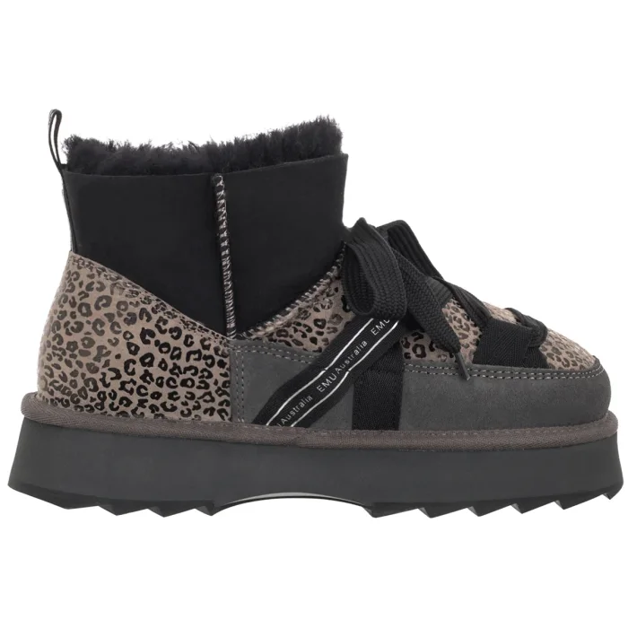Śniegowce EMU Australia Blurred Micro Patchwork Leo Charcoal W13332 – zdjęcie 3