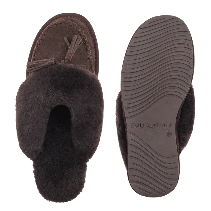 Klapki EMU Australia Tahnee Chocolate W13373 – zdjęcie 5