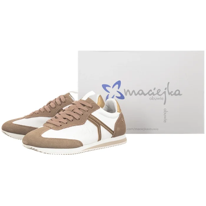Sneakersy Maciejka Beżowe/Białe M7355-04/00-7 – zdjęcie 6