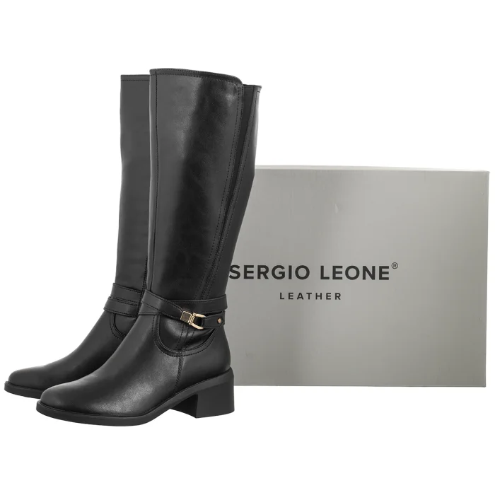 Kozaki Sergio Leone Czarne KZ-13-S – zdjęcie 6