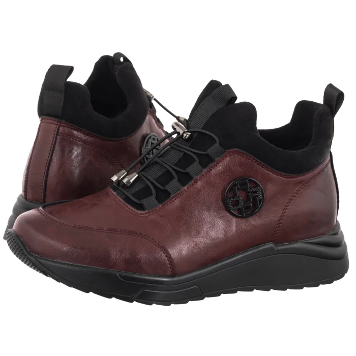 Botki Filippo Bordowe DBT7168/26 BG – zdjęcie 1