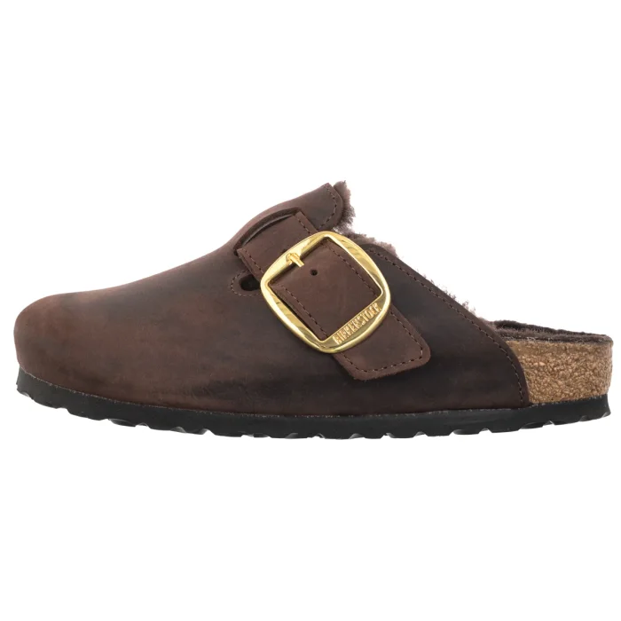 Klapki Birkenstock Boston Big Buckle Shearling Habana 1033020 – zdjęcie 2