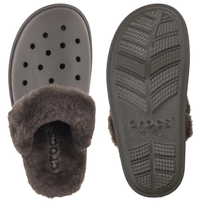 Kapcie Crocs Classic Fuzz Scuff Dark Cocoa 212143-2ME – zdjęcie 5
