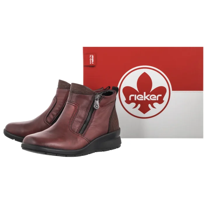 Botki Rieker Czerwone L4861-35 Red – zdjęcie 6