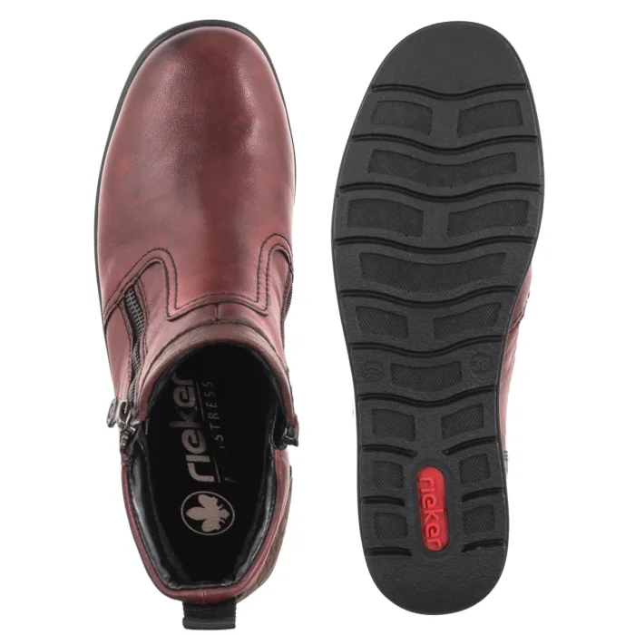 Botki Rieker Czerwone L4861-35 Red – zdjęcie 5