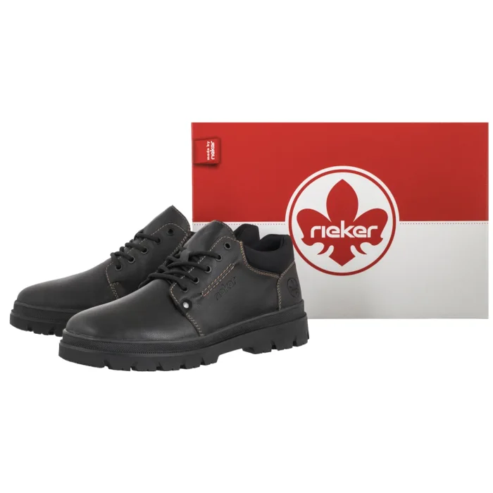 Półbuty Rieker Czarne B4001-00 Black – zdjęcie 6