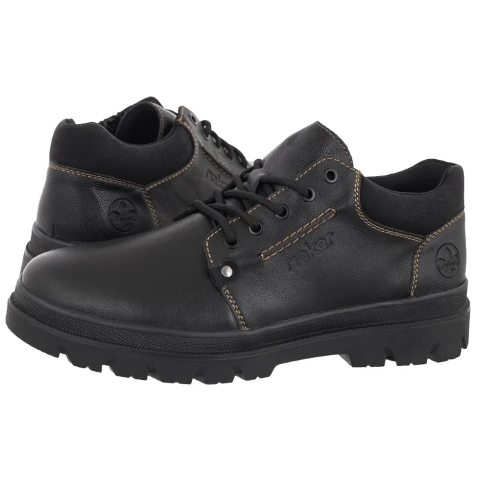 Półbuty Rieker Czarne B4001-00 Black – zdjęcie 1