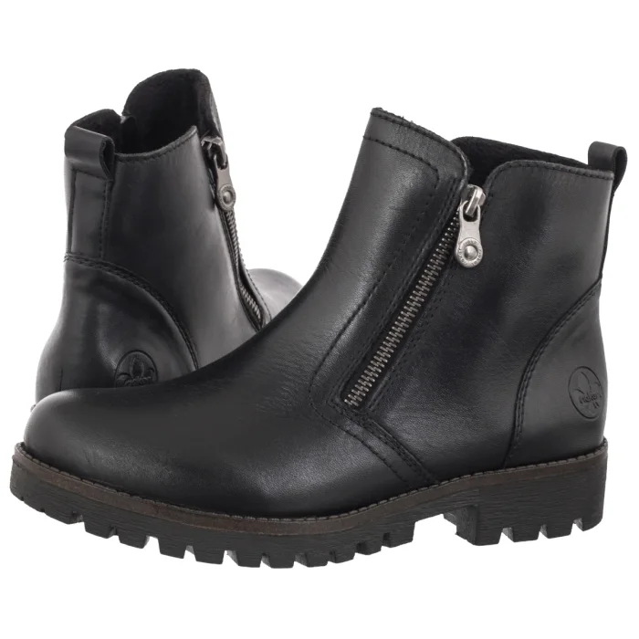 Botki Rieker Czarne 78556-00 Black – zdjęcie 1