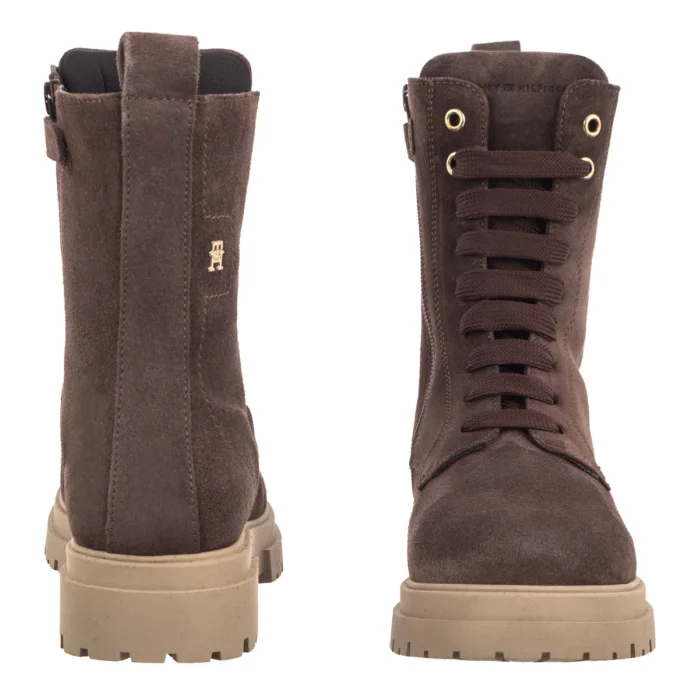 Workery Tommy Hilfiger Lace-Up Bootie Dark Brown T4A5-35172-1429 525 – zdjęcie 4