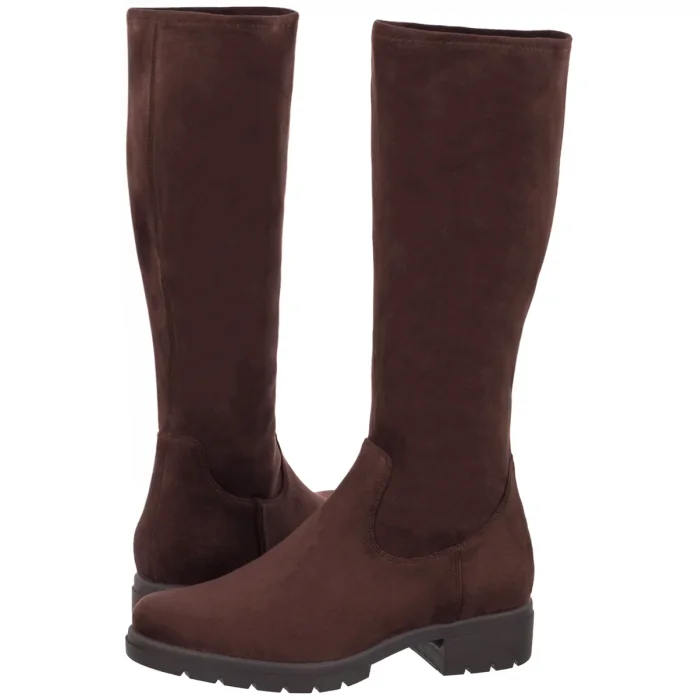 Kozaki Caprice Brązowe 9-25536-47 302 Dk Brn Stretch – zdjęcie 1