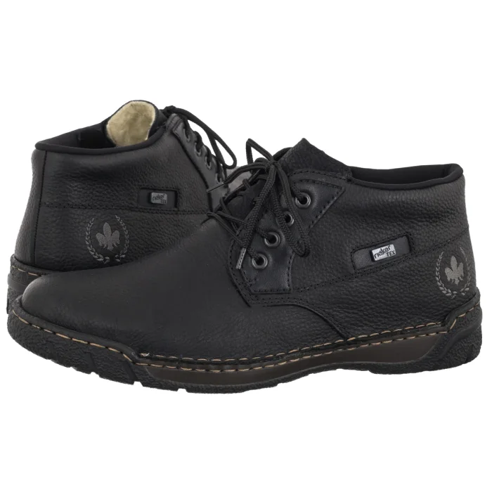 Trzewiki Rieker Czarne B0333-00 Black – zdjęcie 1