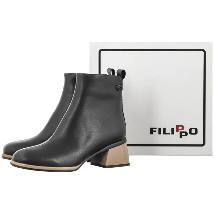 Botki Filippo Czarne DBT8122/26 BK BE – zdjęcie 6