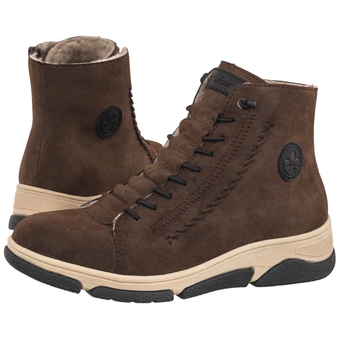Trzewiki Rieker Brązowe L5654-25 Brown  – zdjęcie 1