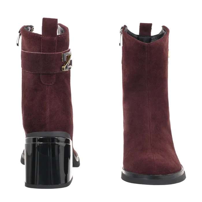 Botki Filippo Bordowe DBT8024/26 BG – zdjęcie 4
