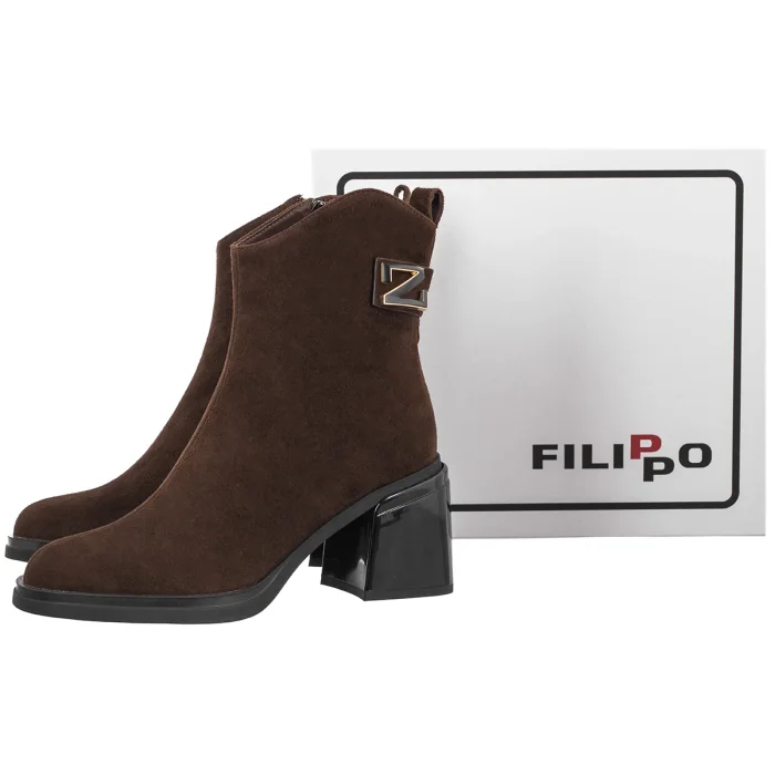 Botki Filippo Brązowe DBT8024/26 BR – zdjęcie 6