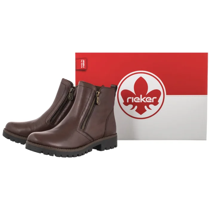 Botki Rieker Brązowe 78556-28 Brown  – zdjęcie 6