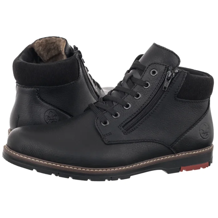 Trzewiki Rieker Czarne 10503-00 Black – zdjęcie 1