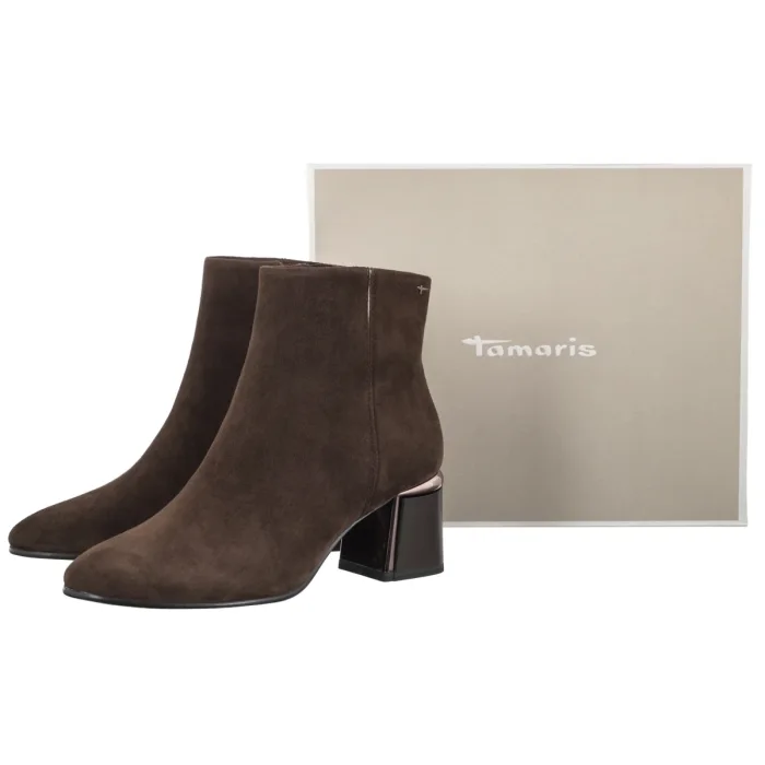 Botki Tamaris Brązowe 1-25396-47 304 Mocca – zdjęcie 6