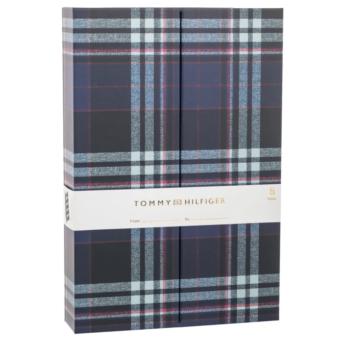 Skarpetki 5 par Tommy Hilfiger TH Men Sock 5P Giftbox Stripe Navy 701241156 001 – zdjęcie 5